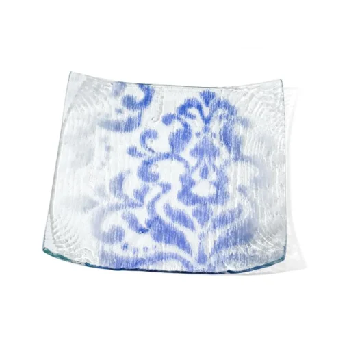 Annieglass – Bali Blue Square Plate 11″