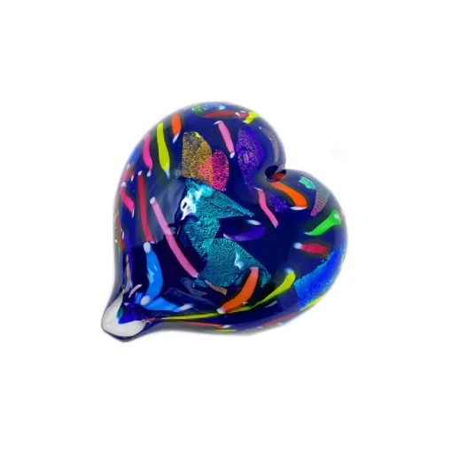 Glass Eye Studio – Royal Heart of Fire Paperweight