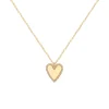 14K Yellow Gold Diamond Heart Pendant with Chain
