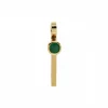 14K Yellow Gold Emerald Vertical Bar Pendant