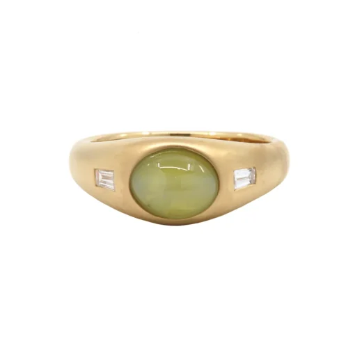 14K Yellow Gold Gents Chrysoberyl Ring