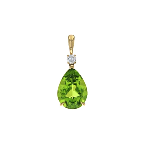 14K Yellow Gold Peridot Pendant