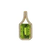 14K Yellow Gold Radiant Peridot Pendant