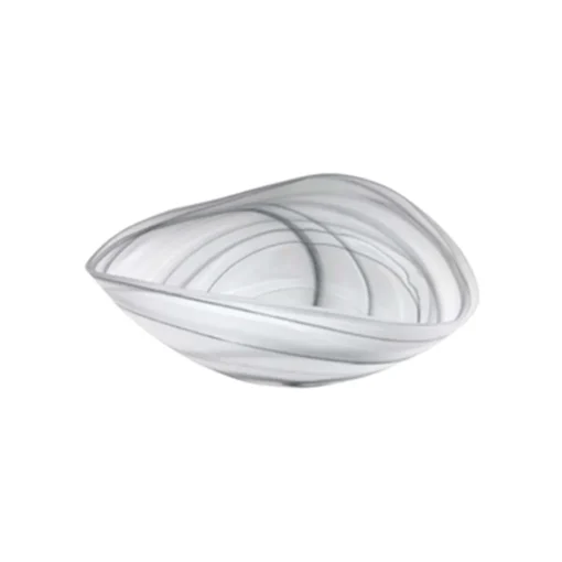 Mariposa – Alabaster Black & White Deco Bowl