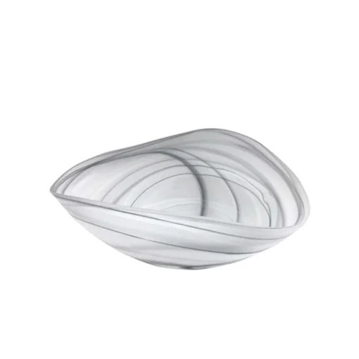 Mariposa – Alabaster Black & White Deco Bowl