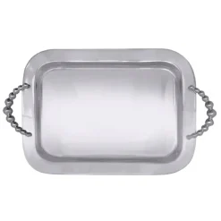 Mariposa – Pearled Rectangular Handled Tray