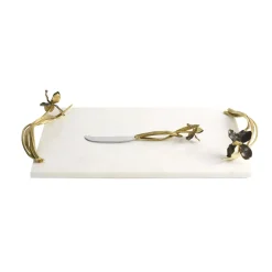 Michael Aram – Black Iris Large Cheese Board with Knife
