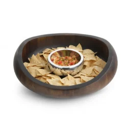 Nambe – Espresso Butterfly Chip & Dip Bowl