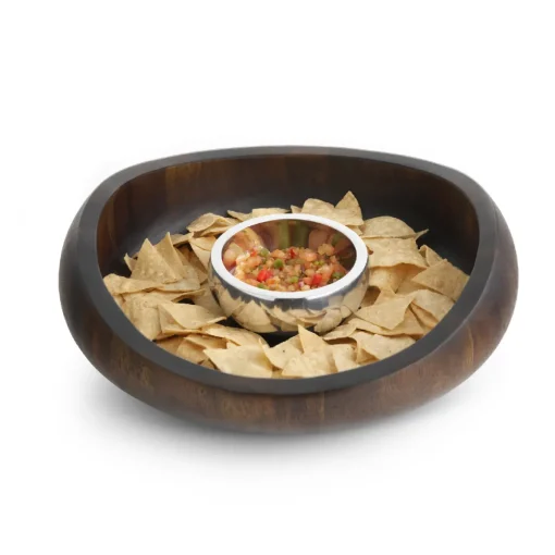 Nambe – Espresso Butterfly Chip & Dip Bowl