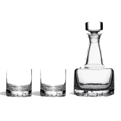 Orrefors – Erik 3pc Decanter & D.O.F Bar Set