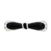 Platinum Art Deco Black Onyx & Diamond Bow Pin