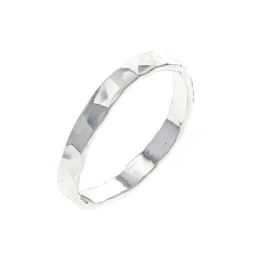 Sterling Silver Hammered Band