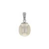 Sterling Silver Oval Pearl Pendant
