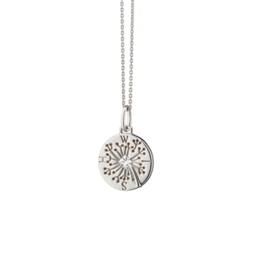 Sterling Silver “Wish” Dandelion Pendant with Chain