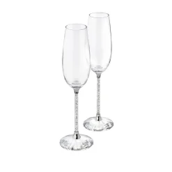 Swarovski – Silver Crystalline Toasting Flute Pair