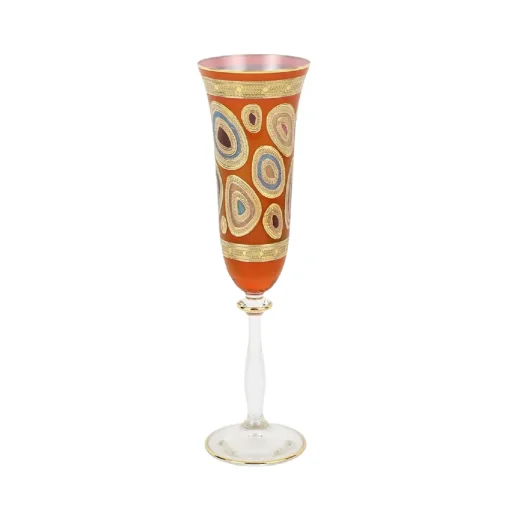 Vietri – Orange Regalia Champagne Flute